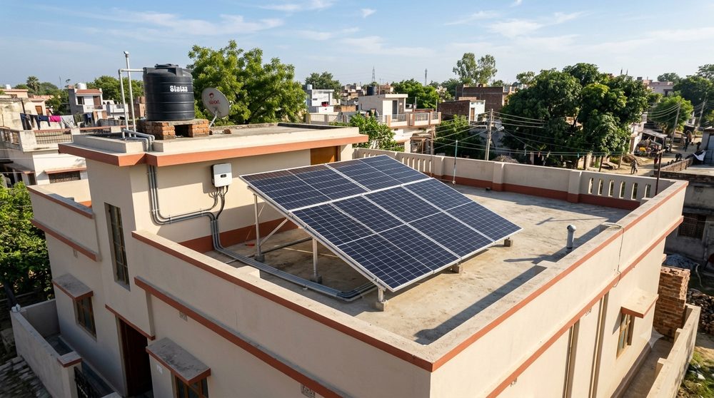 1 kW rooftop solar installation