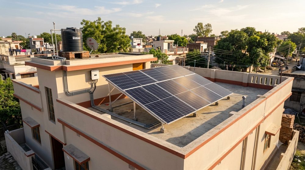 2 kW rooftop solar installation